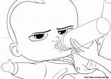 Coloring Boss Baby Pages Kids Print sketch template