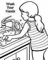 Coloring Wash Handwashing Coloringhome Getdrawings Chibi Paintingvalley sketch template