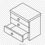 Drawing Coloring Drawer Cabinet Pages Bedside Getdrawings sketch template