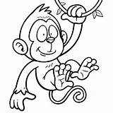 Macaco Colorir Feliz Faça Agora Criançada Tarefinhas Poplembrancinhas sketch template