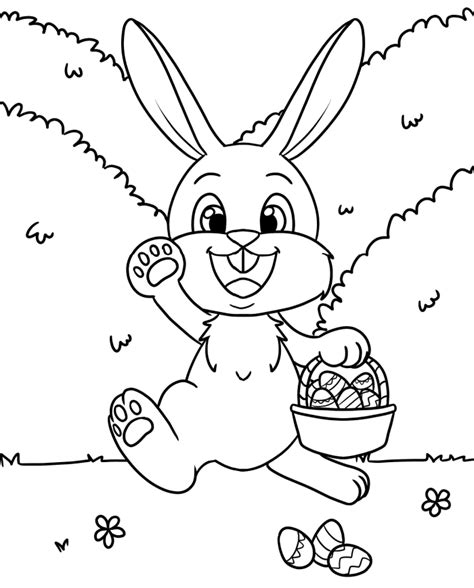 printable easter bunny coloring pages freebie finding mom