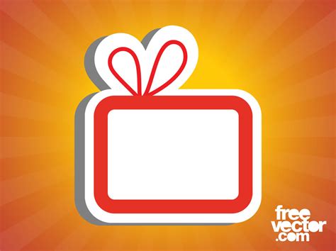 gift box sticker vector art graphics freevectorcom
