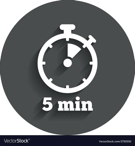 timer sign icon  minutes stopwatch symbol vector image