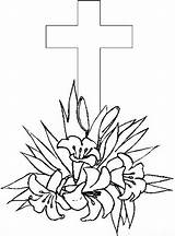 Coloring Pages Printable Cross Friday Good Easter Kids Crosses Print Color Drawing Flowers Lily Christian Book Sheets Colouring Pintables Happy sketch template