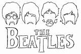 Beatles Integrantes Colorir Imprimir Tudodesenhos Beattles Bordados sketch template