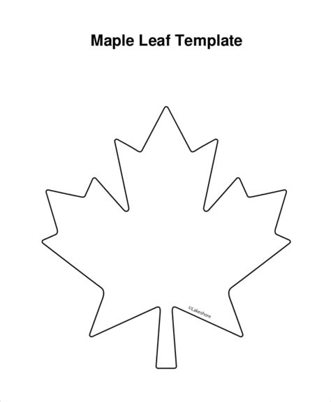 maple leaf template  printable