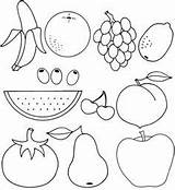 Frutas Colorear sketch template