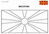 Bandiera Macedone Macedonia Bandiere sketch template