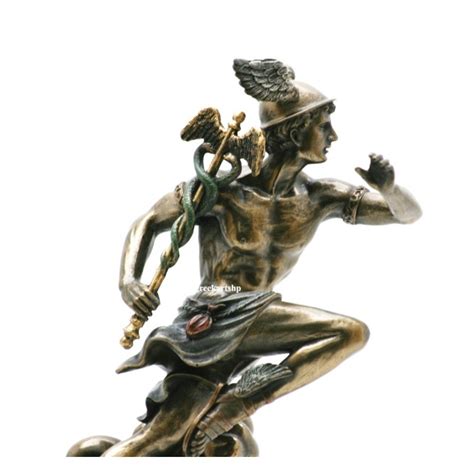 Hermes Mercury Greek Roman God Statue Sculpture Bronze