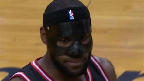fun  lebrons mask black mask lebron james broken nose