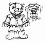Teddy Drawing Scary Bear Creepy Getdrawings Morose sketch template