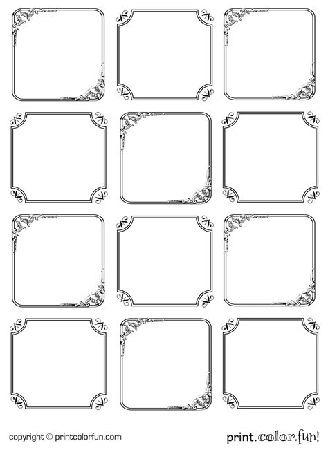 elegant gift tags coloring page print color fun