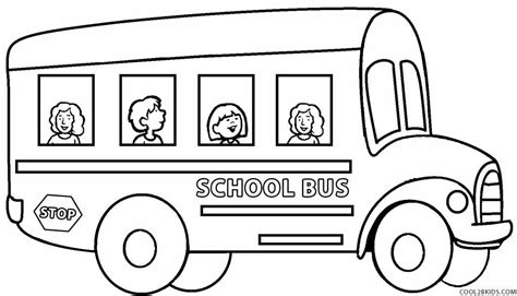 printable school bus coloring page  kids