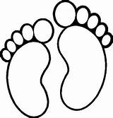 Footprint Footprints Coloring Printable Template Outline Footsteps Baby Pages Feet Clipart Templates Pattern Foot Clip Cut Blank Primary Designlooter Clipartbest sketch template