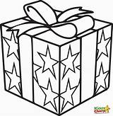 Coloring Gift Christmas Pages Popular Bow sketch template