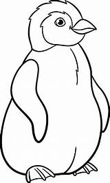 Penguin Baby Coloring Pages Cute Smiles Little sketch template