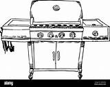 Grill Bbq Clipart Barbeque Stainless Steel Alamy Cooking Stock Cook sketch template