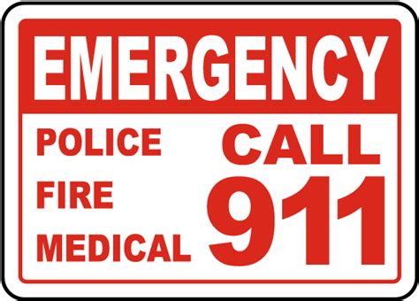 emergency call  sign   safetysigncom