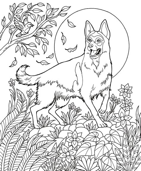 coloring pages  german shepherds