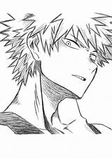 Bakugou Katsuki Hero Lapiz Bakugo Colorear Dthezntil550i Desenho Lineart Acessar Tablero Escolha Tsundere sketch template