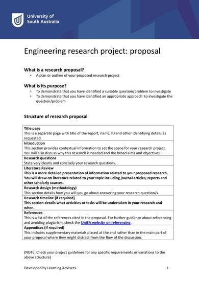engineering project proposal samples   ms word