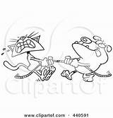 Tug Dog War Cat Cartoon Playing Outline Clip Bull Toonaday Illustration Royalty Rf Clipart Engaged Business Men Line 2021 sketch template