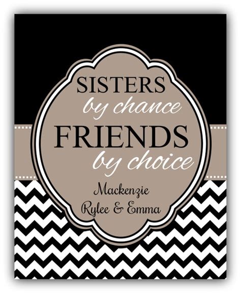 sisters  chance friends  choice print twin art girl