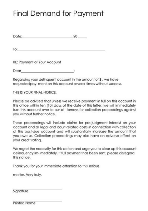 sample letter  debtors  payment arrangements