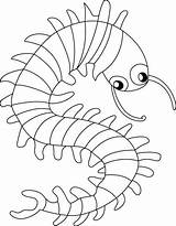 Centipede Coloring Pages Crawling Kids Bestcoloringpages Printable Print Getcolorings Popular Results sketch template
