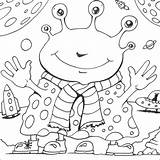 Coloring Space Alien Pages Kids Colouring Printable Aliens Color Print Sheets Colour Monster Themes Prin Variety Than High Girls Backgrounds sketch template