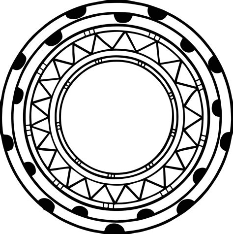 aztec circle shape coloring page wecoloringpagecom