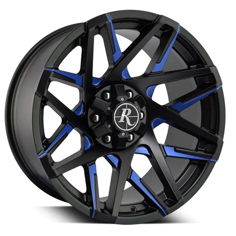 remington  road canyon black blue truck wheels    hpd wheels