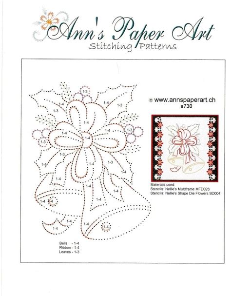 paper embroidery card patterns card pattern  printable