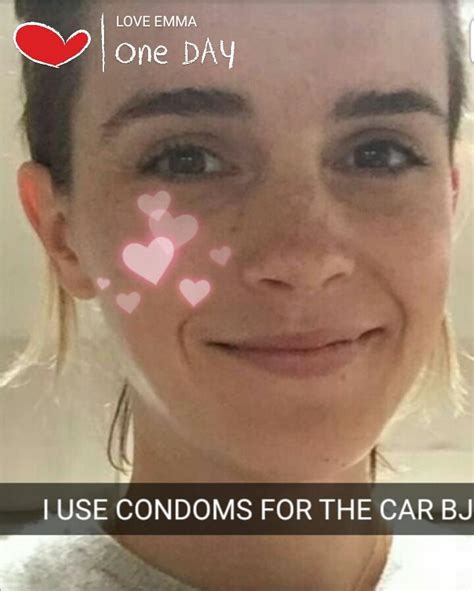 Emma Uses Condoms For The Car Bjs Emma Watson Snapchat Emma