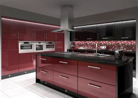 modern professional classic  smart  kitchen  undeniably beautiful   rich red