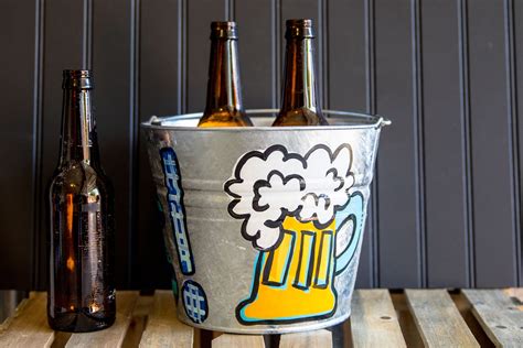 personalized metal bucket beer bucket fathers day grad etsy