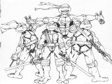 teenage mutant ninja turtles coloring pages  kids printable