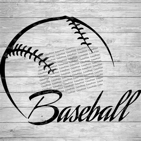 baseball logo svgeps png files digital  files  cricut silhouette cameo