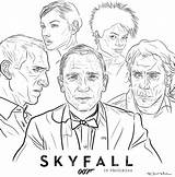 Bond Skyfall sketch template