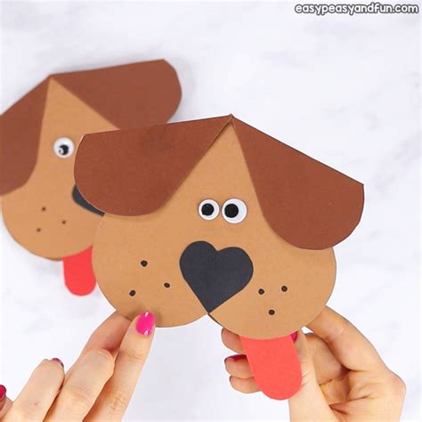 heart dog craft diy valentines day card idea easy peasy  fun