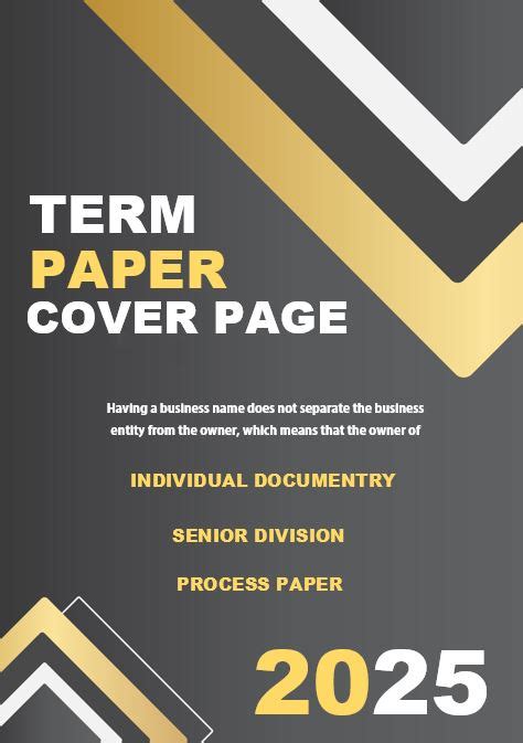 term paper front page format term paper format  outline