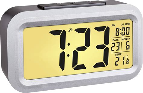 tfa dostmann  radio alarm clock black silver alarm times  conradcom