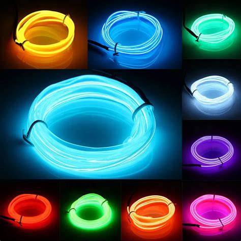 3m 3v battery powered neon light el wire 3 modes led strip light with