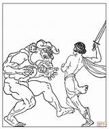 Minotaur Theseus Slaying Minotaure Thésée Coloriage Supercoloring Trolls Unico Wizards Coast sketch template