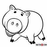 Hamm Piggy sketch template