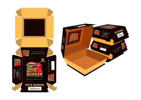 detail desain kemasan burger koleksi nomer