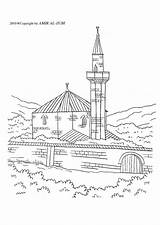 Coloring Mosque Large sketch template