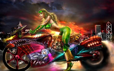 hd wallpaper bike girl woman riding motorcycle