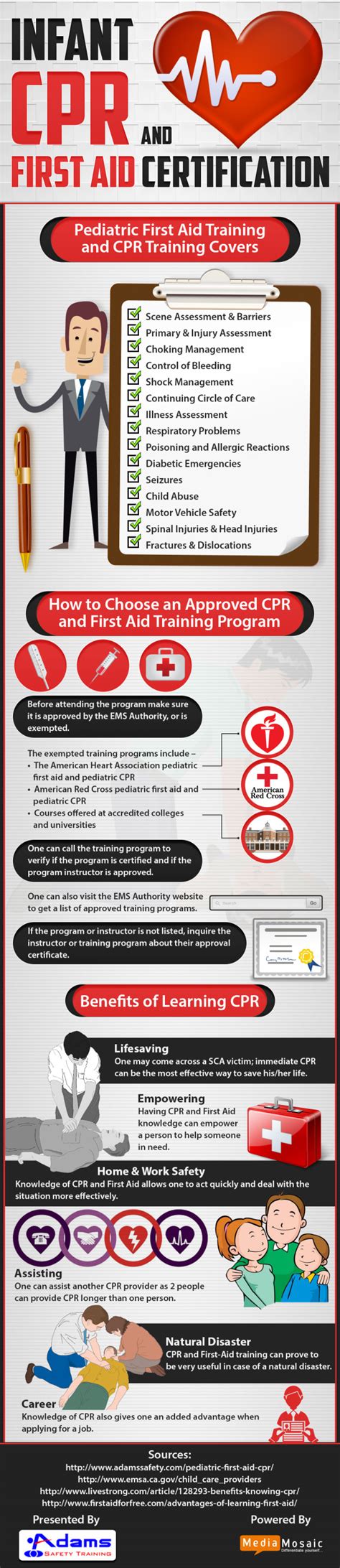 infant cpr and first aid certification infographic