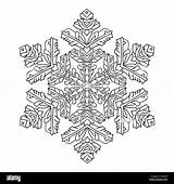 Mandala Zentangle Snowflake Doodles Drawn Alamy Natural Hand Style sketch template